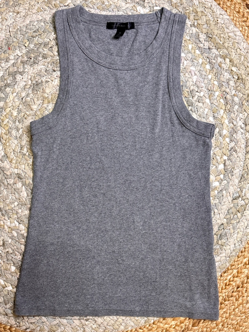 Banana Republic Heather Gray Ribbed Tank Top